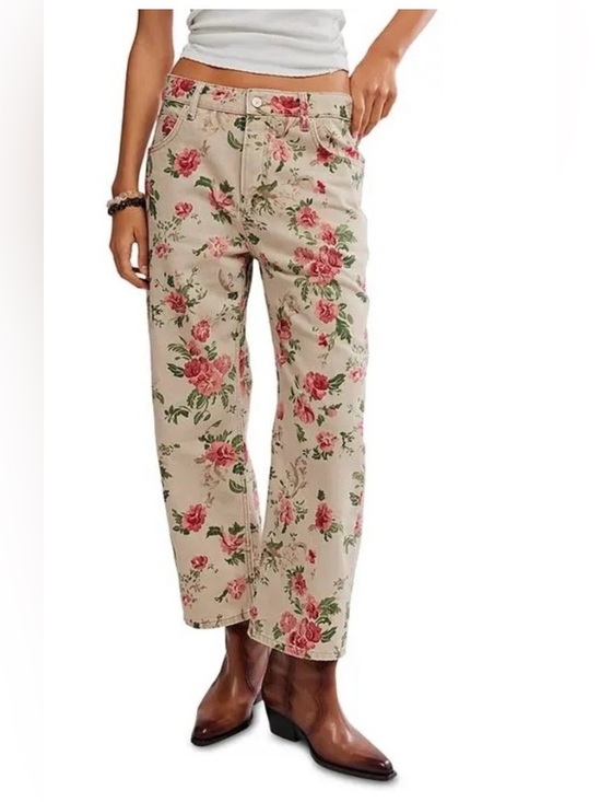 We The Free Denim - BNWT we the free deep trance floral print boyfriend jeans